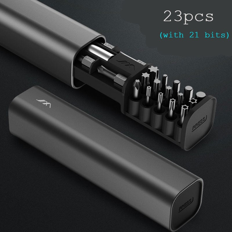 Sandsberg | Multifunktionales tragbares Präzisionsschraubendreher-Set, mit 21 Spitzen & einem rutschfesten Schraubendreher, für Elektriker, Klempner, Heimwerker, Holzarbeiter