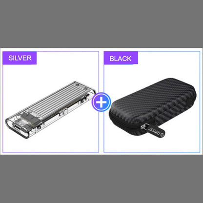 Sandsberg | Transparente tragbare SSD-Gehäuse, mit Aufbewahrungstasche, einfache Installation, schneller Dateitransfer, Auto-Schlafmodus, für Studium & Arbeit