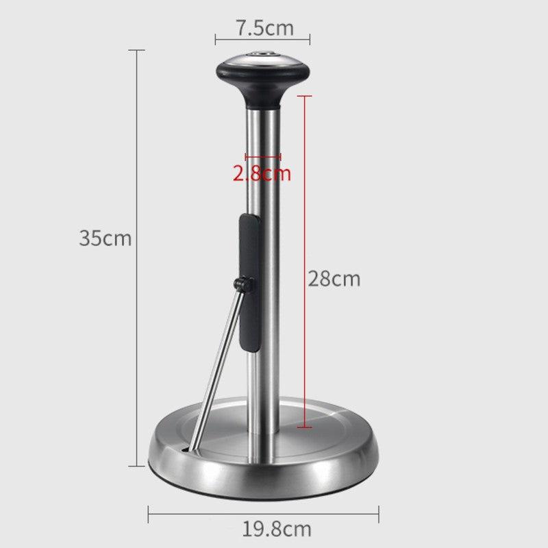 Sandsberg | Küchenpapierhalter, mit einfachem Abreißdesign, verstellbarem Stab, federaktiviertem Arm & rutschfester Basis, für Küche & Bad