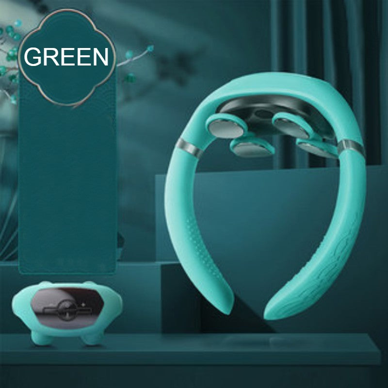 Sandsberg | Tragbarer Nackenmassagegerät, mit 6 Modi, 16 Stärken, Rotlicht unterstützende Massage & ergonomisches Design, für Studium, Arbeit & Reisen