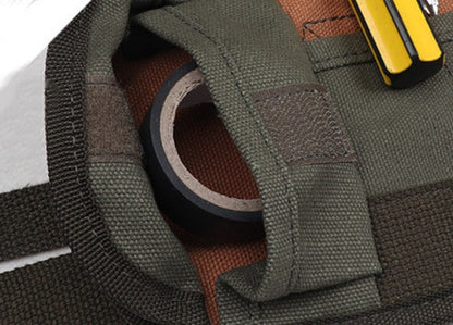 Sandsberg | Langlebige tragbare Werkzeugrolle Aufbewahrungstasche, mit 19 Fächern & 5 Taschen, für Zuhause, DIY & mehr