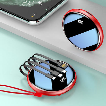 Sandsberg | 20000mAh Ultradünne Tragbare Powerbank, mit LED-Akkuanzeige und integrierten Ladekabeln, für Reisen, Arbeit & Mehr