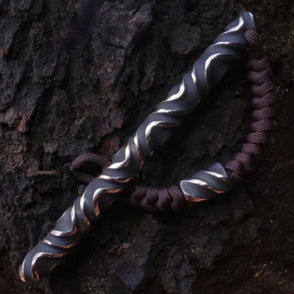 Sandsberg | Handgemachtes modisches Titan EDC-Werkzeug mit 3D-Struktur, für Anhänger, Geschenk & Ornament