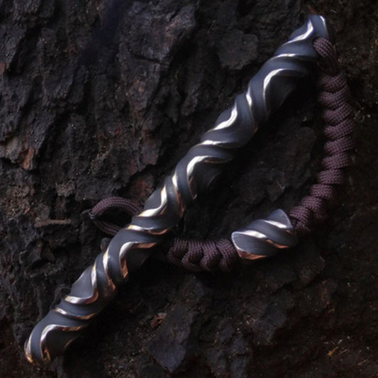 Sandsberg | Handgemachtes modisches Titan EDC-Werkzeug mit 3D-Struktur, für Anhänger, Geschenk & Ornament