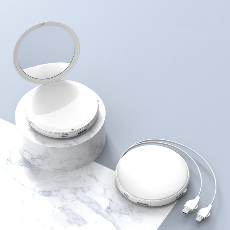 Sandsberg | Tragbare 20000mAh Power Bank mit Spiegel & 3 Arten von Anschlüssen, für alle gängigen Handys