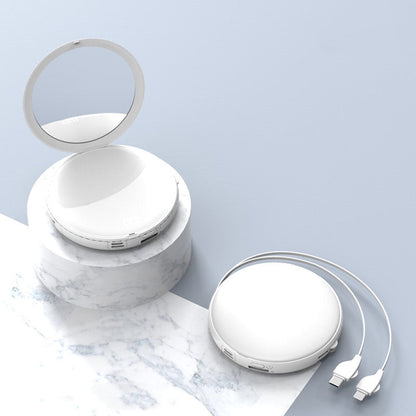 Sandsberg | Tragbare 20000mAh Power Bank mit Spiegel & 3 Arten von Anschlüssen, für alle gängigen Handys