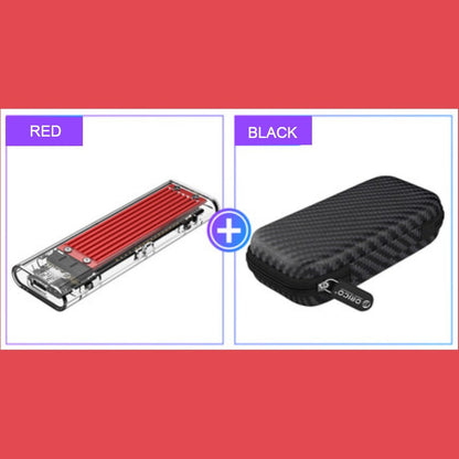 Sandsberg | Transparente tragbare SSD-Gehäuse, mit Aufbewahrungstasche, einfache Installation, schneller Dateitransfer, Auto-Schlafmodus, für Studium & Arbeit