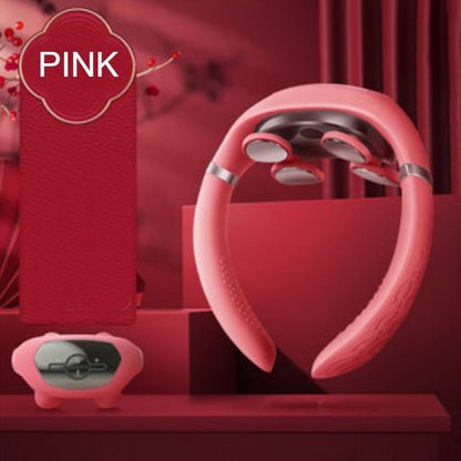 Sandsberg | Tragbarer Nackenmassagegerät, mit 6 Modi, 16 Stärken, Rotlicht unterstützende Massage & ergonomisches Design, für Studium, Arbeit & Reisen