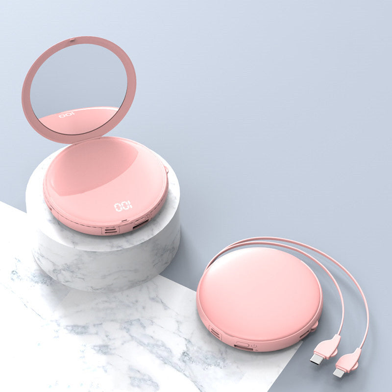 Sandsberg | Tragbare 20000mAh Power Bank mit Spiegel & 3 Arten von Anschlüssen, für alle gängigen Handys