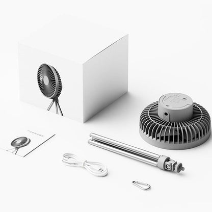 Sandsberg | Tragbarer wiederaufladbarer Ventilator mit flexiblem Stativ & 3 Geschwindigkeitsstufen, für Reisen, Büro, Raum, Outdoor