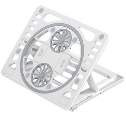 Sandsberg | Verstellbarer Laptopständer mit Kühlventilator, drehbarem Telefonclip, für Laptop, Tablet, Telefon & Buch