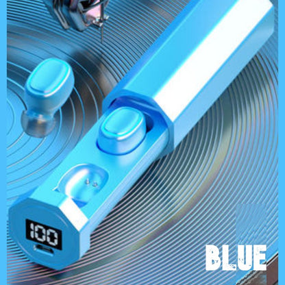 Sandsberg | Kabellose Earphones mit Bluetooth 5.0, IPX7 wasserdicht, Touchsteuerung, herausziehbares Ladecase & LED-Batterieanzeige, für Sport, Zuhause & Büro