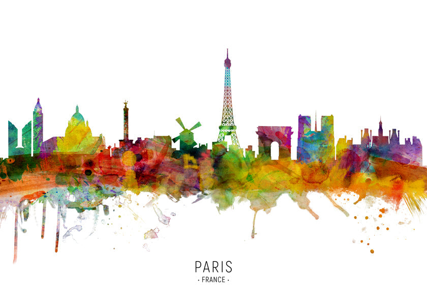 Sandsberg | Paris Skyline Mehrfarbig
