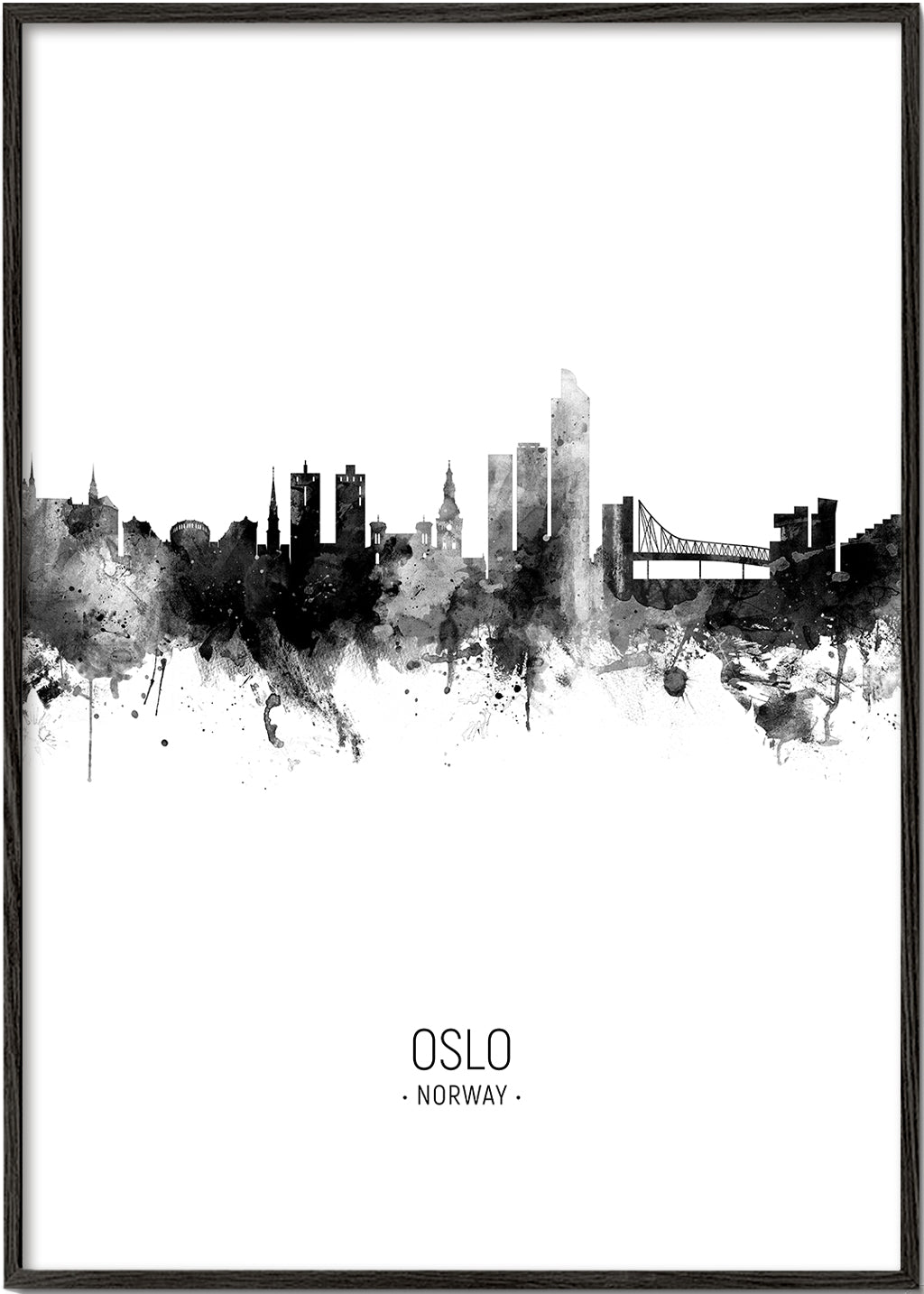 Sandsberg | Oslo Skyline schwarz-weiß