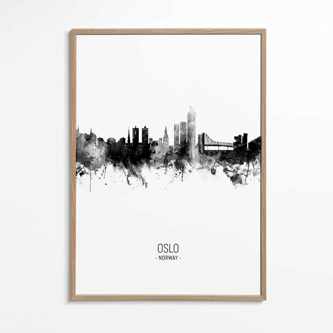 Sandsberg | Oslo Skyline schwarz-weiß