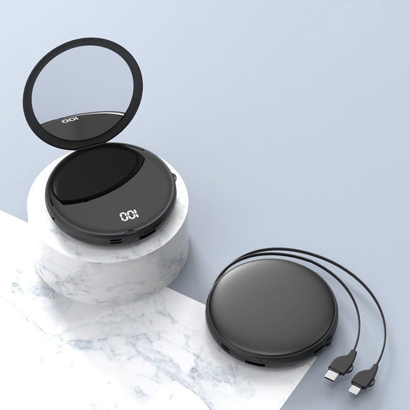 Sandsberg | Tragbare 20000mAh Power Bank mit Spiegel & 3 Arten von Anschlüssen, für alle gängigen Handys