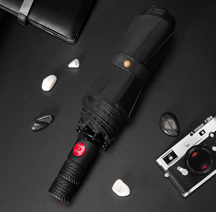 Sandsberg | Automatischer Sonnen- & Regenschirm mit UV-Schutzbeschichtung, großem Dach & rutschfestem Griff, für Reisen, Pendeln & mehr