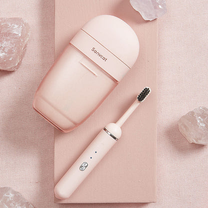 Sandsberg | Tragbare Elektrische Zahnbürste mit UV-Desinfektions-Reiseetui & 4 Modi, für Zuhause & Reisen