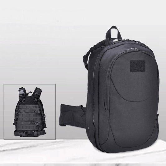 Sandsberg | Taktische transformierbare Weste-Rucksack, aus strapazierfähigem und wasserdichtem Material, mit verstellbaren Riemen und Montagesystem, für den Außenbereich, Wandern, Reisen und mehr