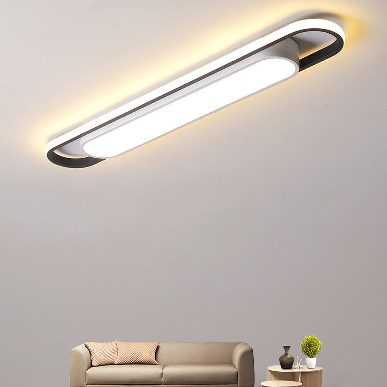 nordische geometrische rechteckige akrylpulver beschichtete LED-Deckenleuchte