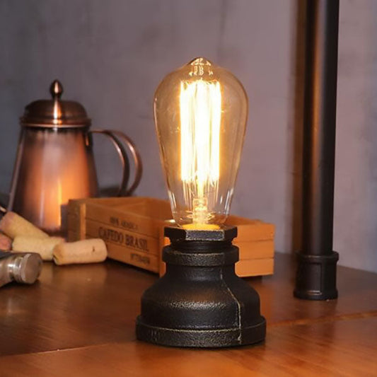 Sandsberg | Zeitgenössische Industrielle Steampunk Runde Glas 1-Licht Tischlampe für das Unterhaltungszimmer