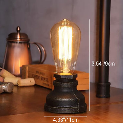 Sandsberg | Zeitgenössische Industrielle Steampunk Runde Glas 1-Licht Tischlampe für das Unterhaltungszimmer
