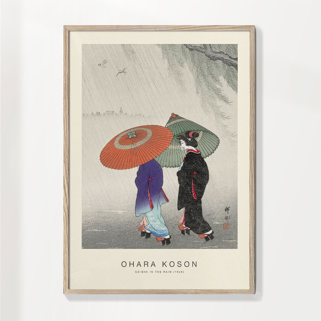 Geisha im Regen (Sonderausgabe) - Ohara Koson