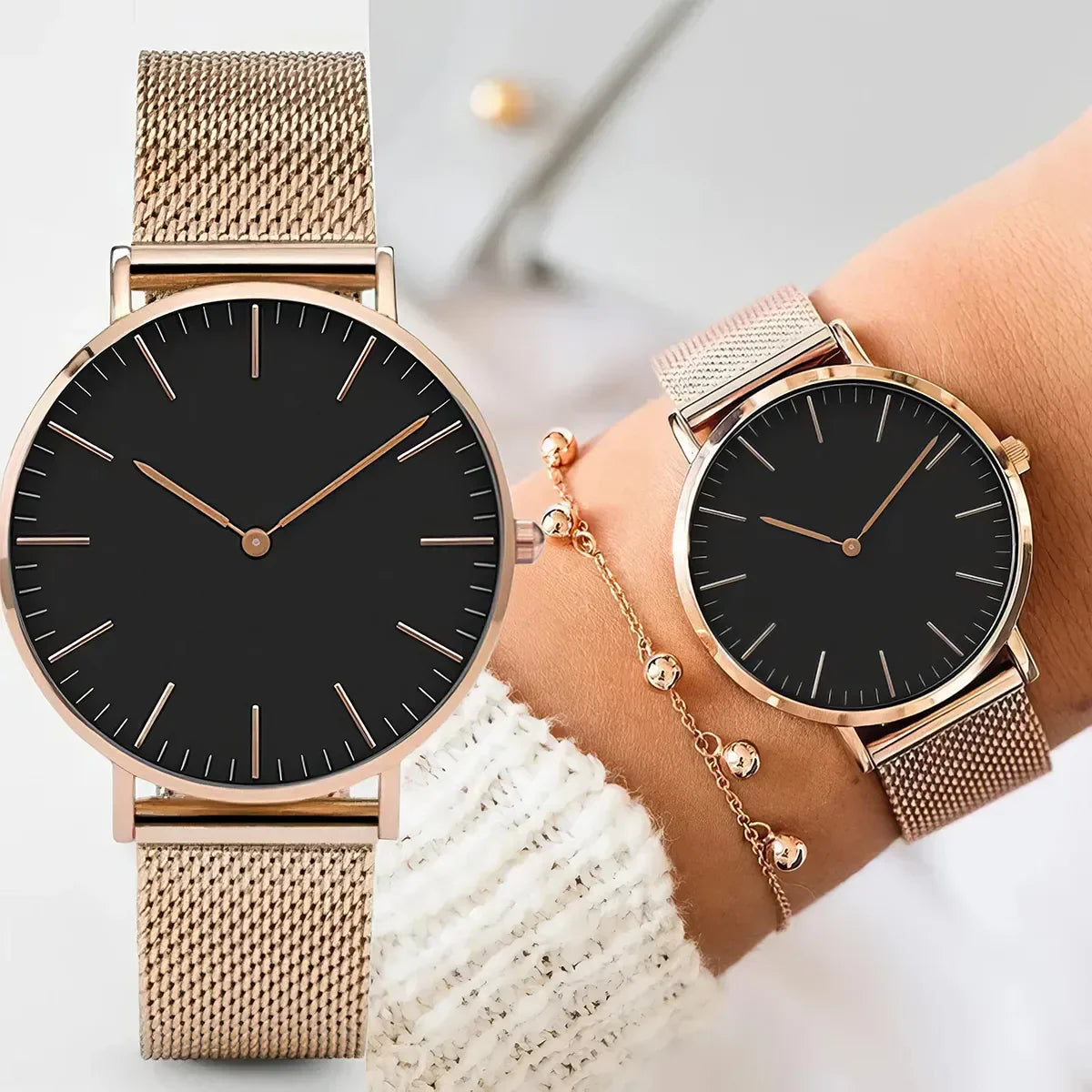 Sandsberg | Luxus Roségold Damen Armbanduhr - Elegante Uhr