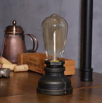 Sandsberg | Zeitgenössische Industrielle Steampunk Runde Glas 1-Licht Tischlampe für das Unterhaltungszimmer
