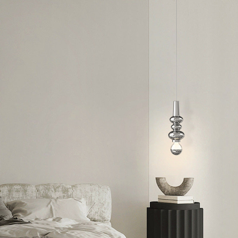Zeitgenössische skandinavische Cremisenisen Kürbisdesign LED Pendelleuchte für das Schlafzimmer