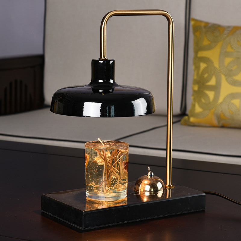 Zeitgenössische skandinavische Kuppel-Hardware Marmor 2-Licht schmelzende Wachstischlampe für das Wohnzimmer