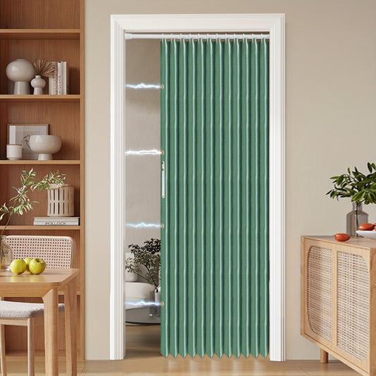 Sandsberg | Bunte magnetische Faltenvorhang – Einfache Dekoration, platzsparender Raumteiler für Zuhause und Geschäft – Lebhaftes künstlerisches Design, maschinenwaschbares Polyester