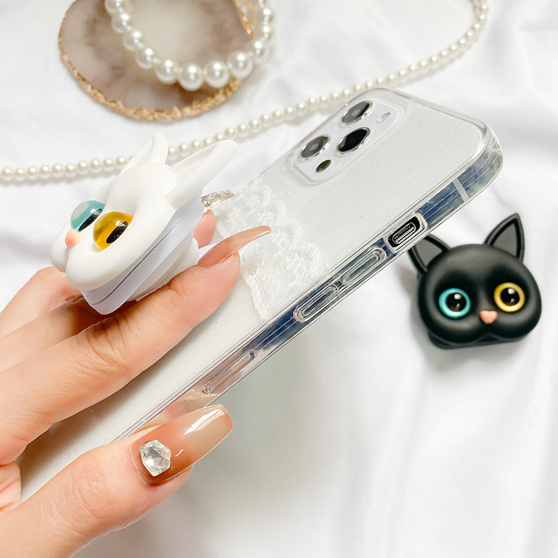 3D Süßes Kätzchen Handyhalter mit mini Spiegel