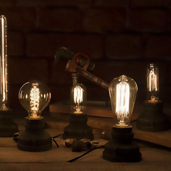 Sandsberg | Zeitgenössische Industrielle Steampunk Runde Glas 1-Licht Tischlampe für das Unterhaltungszimmer