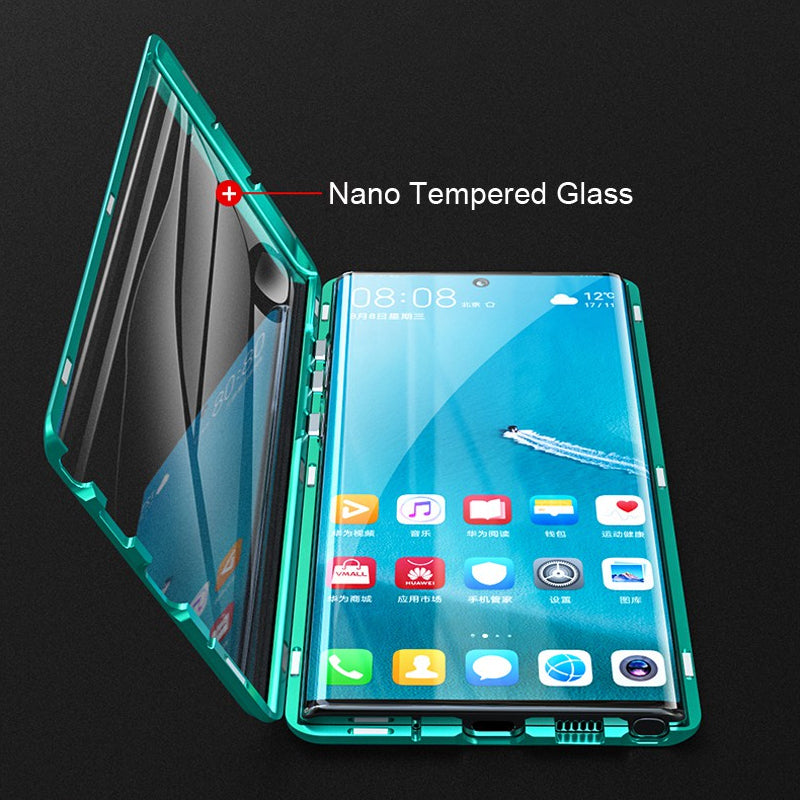 Magnetisch gehärtetes Glas doppelseitige Smartphone-Hülle für Samsung(b)