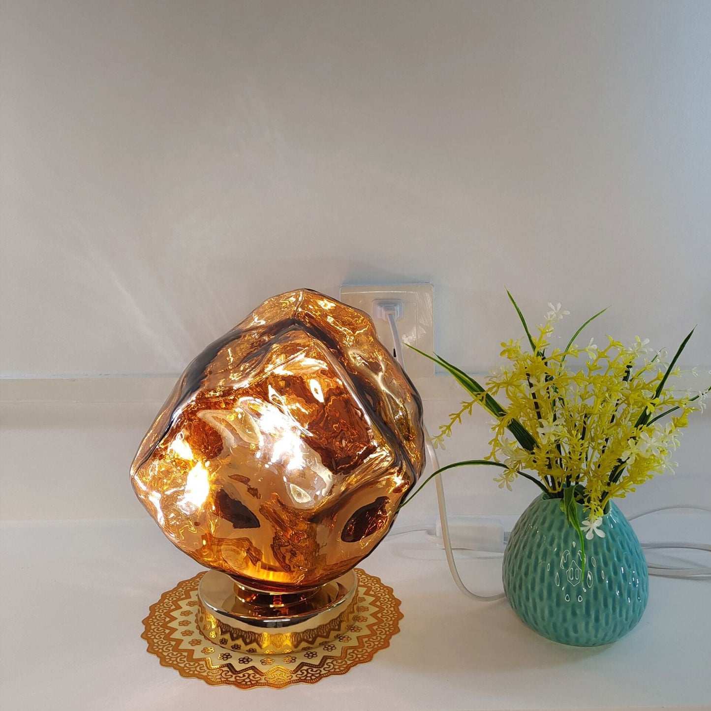 Zeitgenössische kreative Glas Lava Design 1-Licht Tischlampe für das Schlafzimmer
