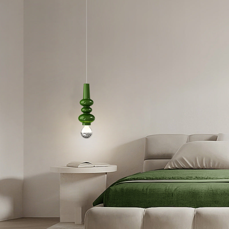 Zeitgenössische skandinavische Cremisenisen Kürbisdesign LED Pendelleuchte für das Schlafzimmer