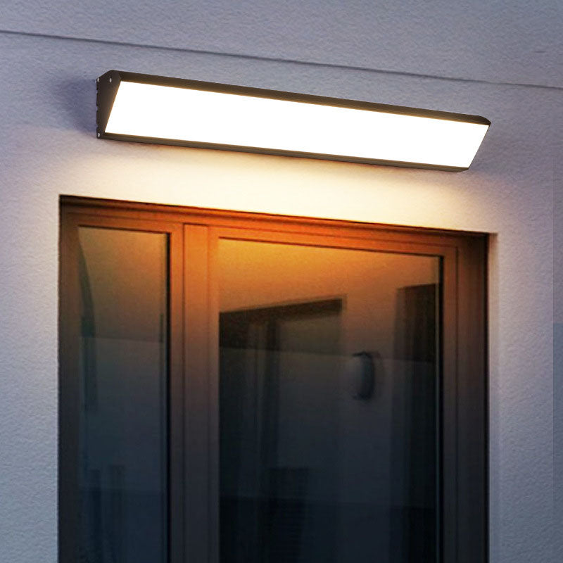 Zeitgenössische industrielle wasserdichte Aluminium rechteckige Rahmen Acryl LED Wandstrahler Lampe für Außenpatio