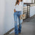 Fünf-Knopf-Used-Jeans