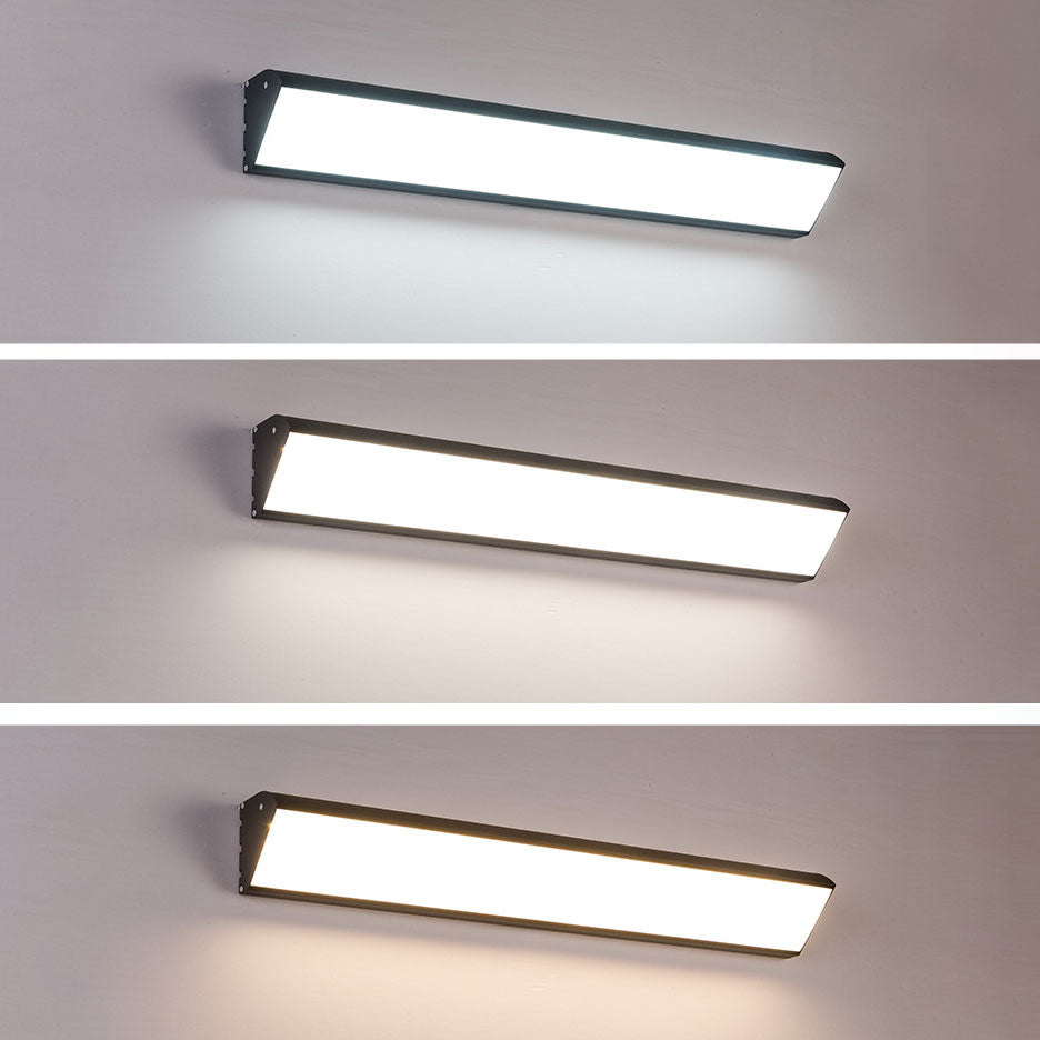 Zeitgenössische industrielle wasserdichte Aluminium rechteckige Rahmen Acryl LED Wandstrahler Lampe für Außenpatio