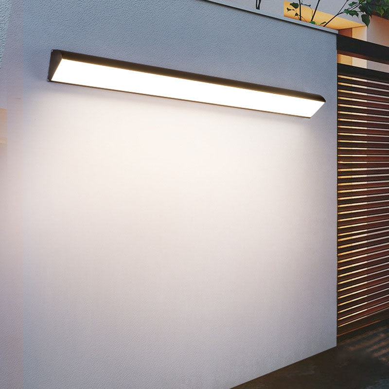 Zeitgenössische industrielle wasserdichte Aluminium rechteckige Rahmen Acryl LED Wandstrahler Lampe für Außenpatio