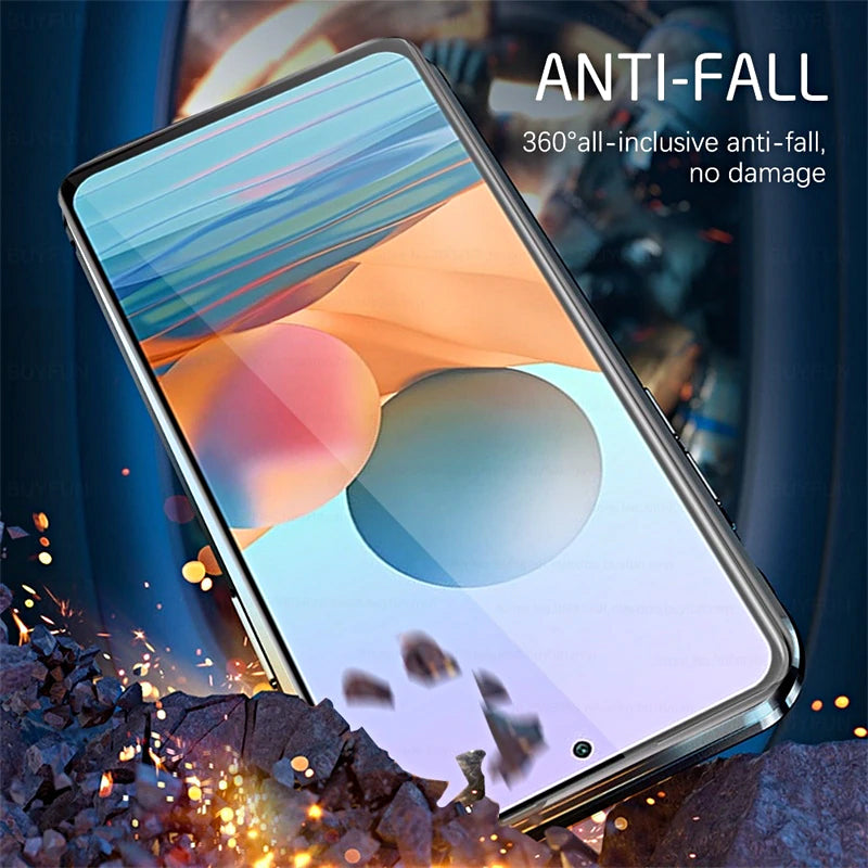 Magnetisch gehärtetes Glas doppelseitige Smartphone-Hülle für Samsung(b)