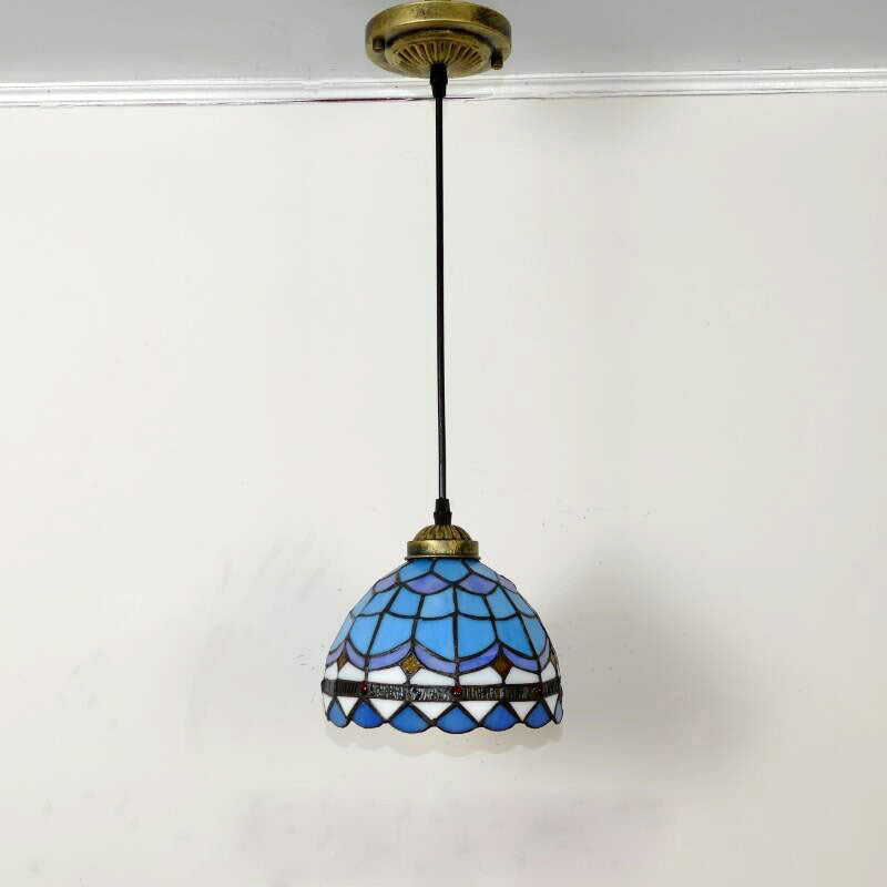 Traditionelle Tiffany-Konische Eisen-Glas-Stahl-Tiffany-Hängeleuchte für das Wohnzimmer
