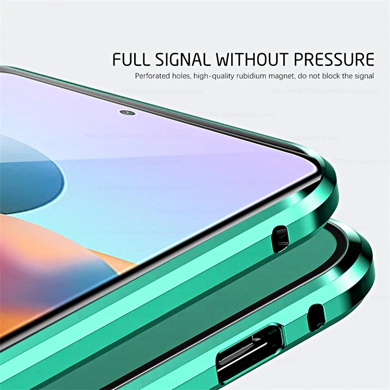 Magnetisch gehärtetes Glas doppelseitige Smartphone-Hülle für Samsung(b)