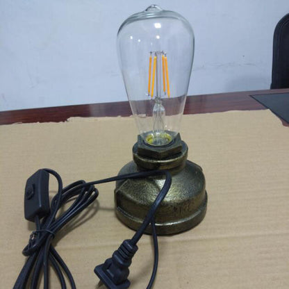 Sandsberg | Zeitgenössische Industrielle Steampunk Runde Glas 1-Licht Tischlampe für das Unterhaltungszimmer