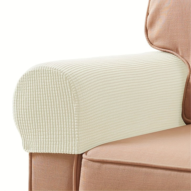2pcs/Set Stretch Armlehnenbezüge – Spandex-Armbezüge für Stühle, Couch und Sofa – Elastische Karomuster-Sesselbezüge für Wohnzimmer Wohnkultur