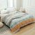 Leichte Bettdecke aus Baumwolle mit Farbblockdesign