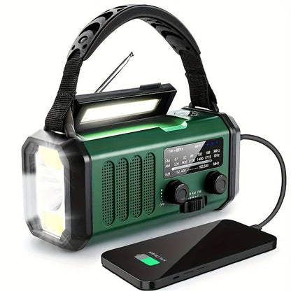 Sandsberg | Solar-notfallradio Mit Powerbank – Kurbelradio Mit Led-taschenlampe Für Camping & Outdoor