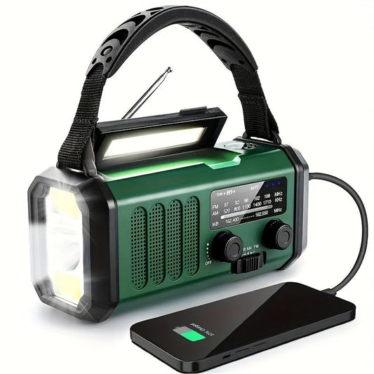 Sandsberg | Solar-notfallradio Mit Powerbank – Kurbelradio Mit Led-taschenlampe Für Camping & Outdoor