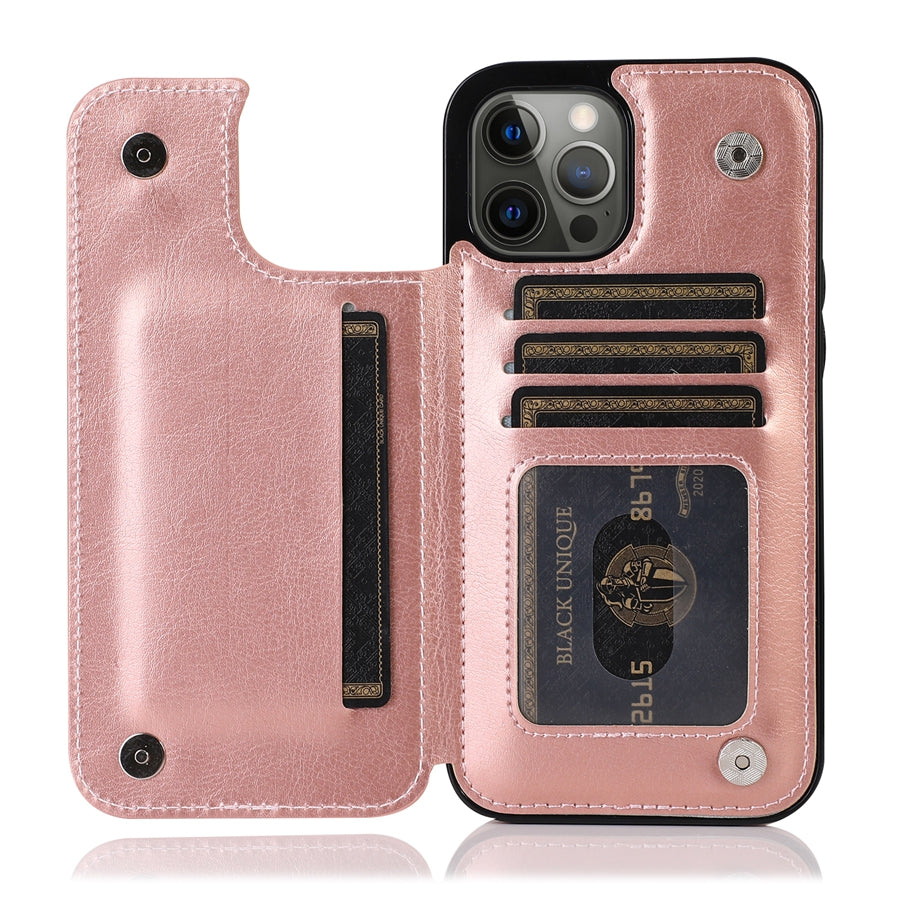 Hochwertige Leder-Brieftaschenhülle für das Apple iPhone | Flip-Cover-Kartenhalter mit Geldbörsen- und Portmoneefunktion